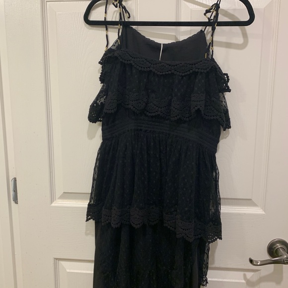 NWT MISA Los Angeles Black Lace Midi Dress - Picture 6 of 6